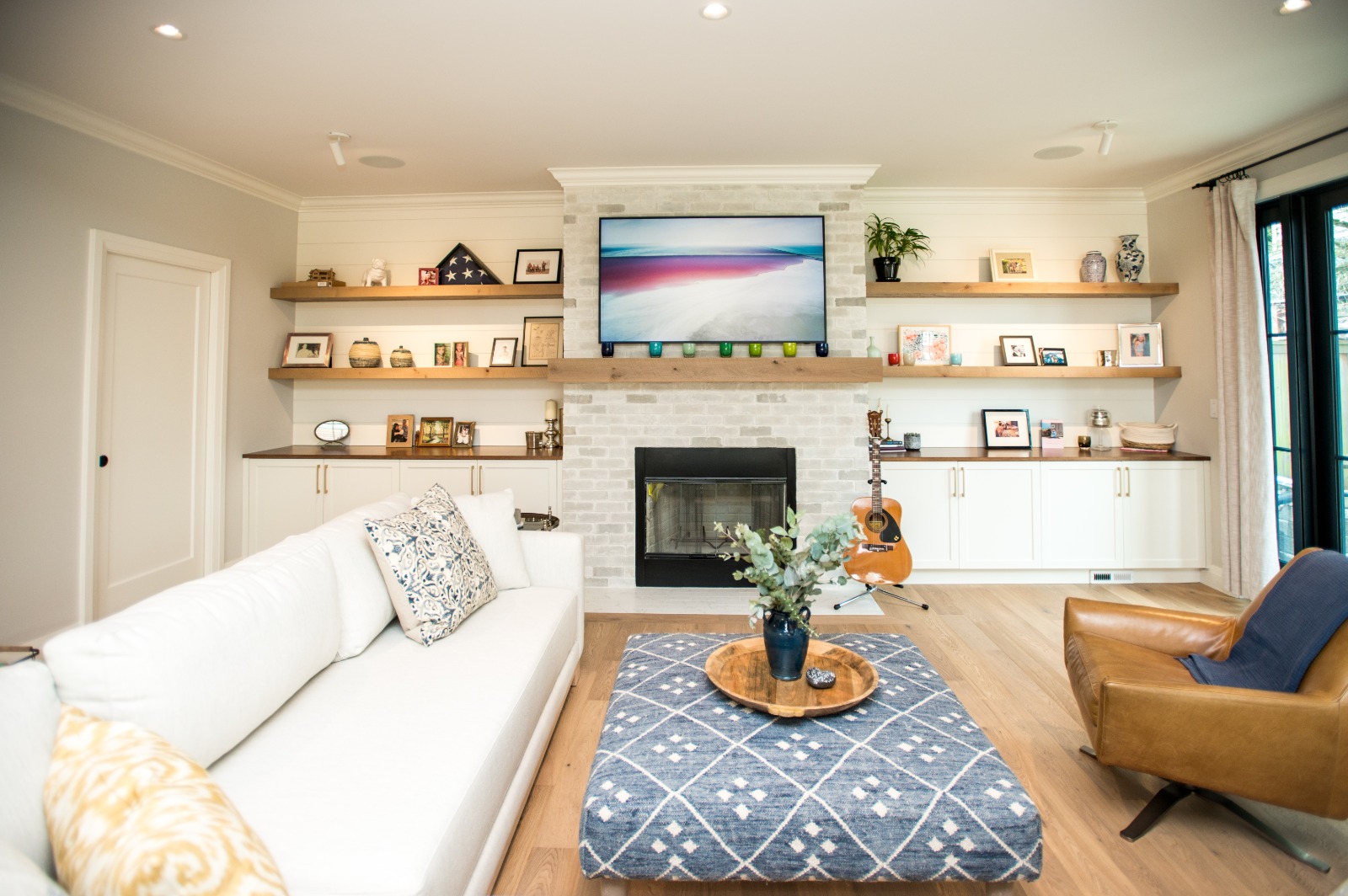 Built-in millwork in a finished living space